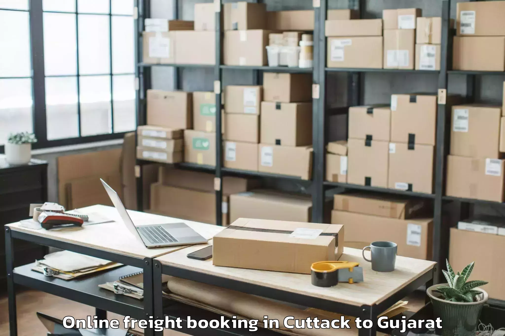 Cuttack to Delvada Online Freight Booking Booking